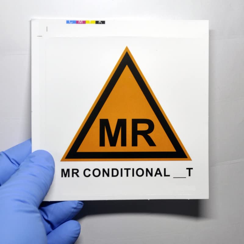 30-Set MRI Safety MR Safe Unsafe Conditional Label Vinyl Sticker 4 x 4 inch Waterproof 30 Pieces