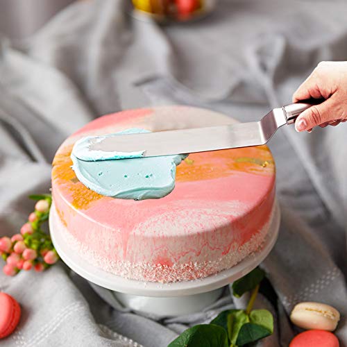 Stainless Steel Cake Customizing Decorating Serving 5pc set, Cake Server Lifter Slicer Straight & Offset Icing Frosting Spatulas 5 pcs