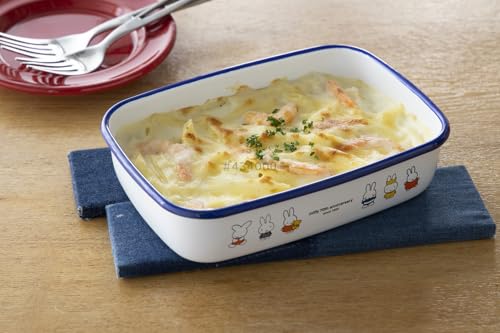 Fujihoro Fuji Hollow MF70-M Miffy 70th Anniversary shallow square food container in medium size, with a colorful Miffy design.