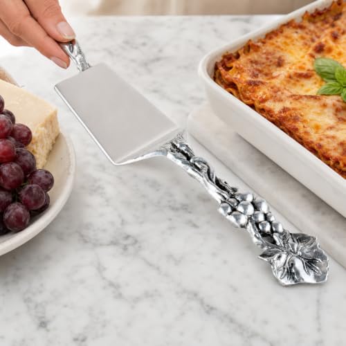 Arthur Court Grape Cake/Lasagna Server - Sand Cast Aluminum - Elegant Serving Tool - 10.75 Inch Long
