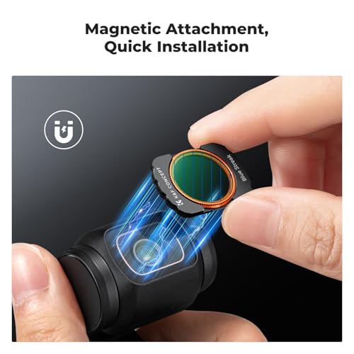 K&F CONCEPT 4 Pack Magnetic Effect Filter Set Black Diffusion 1/4 & Blue Streak & LPR & Star Filter