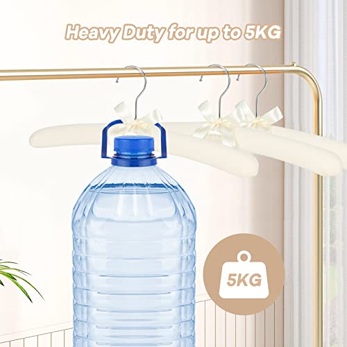 Padded Clothing Hangers Pack of 10, Heavy Duty Fabric Coat Hanger Solid