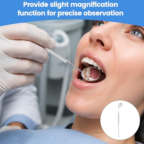 Dental Mouth Mirror Set, Inspection Mirror for Tooth Control, Oral Care Tool, Extension Tool, Silver