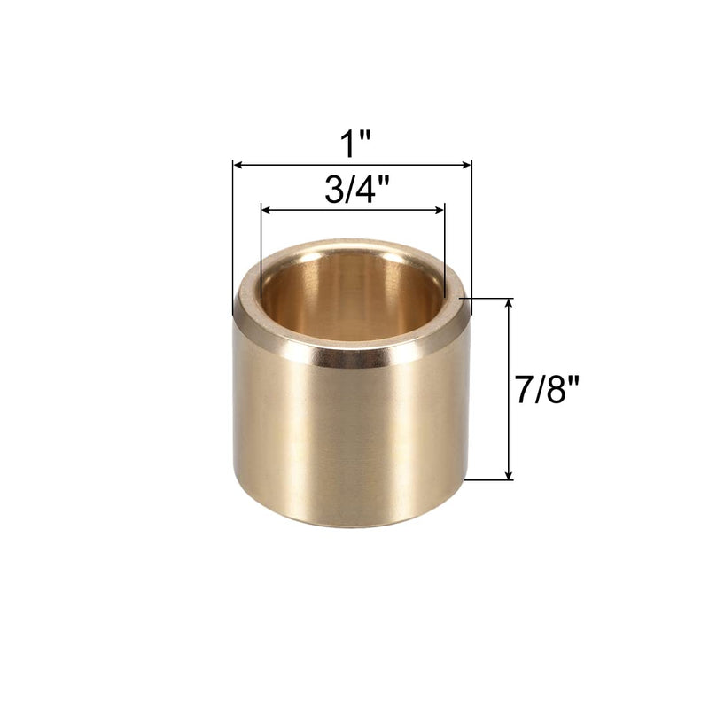 [Australia - AusPower] - uxcell Bearing Sleeve 3/4" Bore x 1" OD x 7/8" Length Self-Lubricating Sintered Bronze Bushing 3/4"x1"x7/8" 