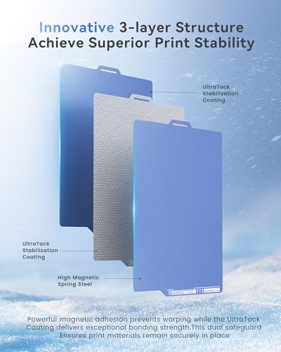 YOOPAI Build Plate for Bambu Lab P2S, P1S, A1, X2D, X1C, P1P, X1E 3D Printers, Double-Sided UltraTack Cool Plate for Low-Temperature Printing, Fine-Textured Spring Steel Sheet, 257x257mm Blue