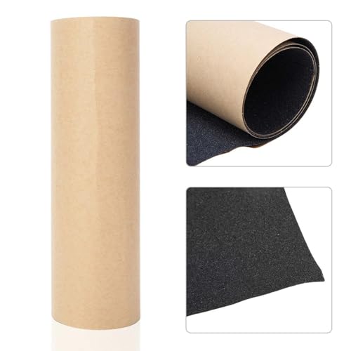 31.89" x 8.27"Scooter Grip Tape, Black Skateboard Grip Tape Water Proof Anti-Slip Longboard Griptape Sandpaper for Skateboards and Scooters Parts(Black)