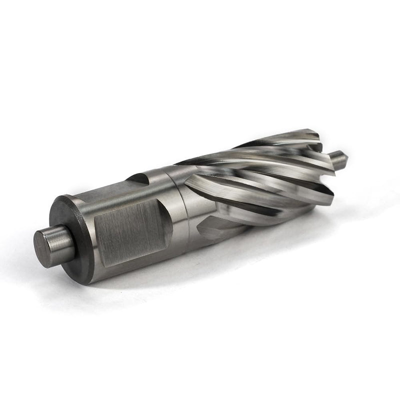 OSCARBIDE 3/4"x1"Annular Cutter,3/4 inch Weldon Shank,3/4 inch Cutting Diameter,1 inch Depth of Cut,2 Flat Mag Drill Bit with Pilot Pin for Magnetic Drill Press,1 Piece