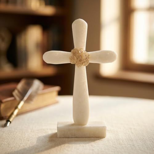 Christian Standing Cross Decor Religious Gifts for Women 7.1"