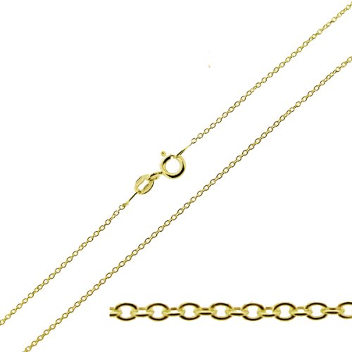 Small 9ct Yellow Gold Plated Sterling Silver Carrie Style (Sex & The City) Personalised Name Necklace With 18" (46cm) Trace Chain In Presentation Gift Box - ANY NAME MADE (See Description)