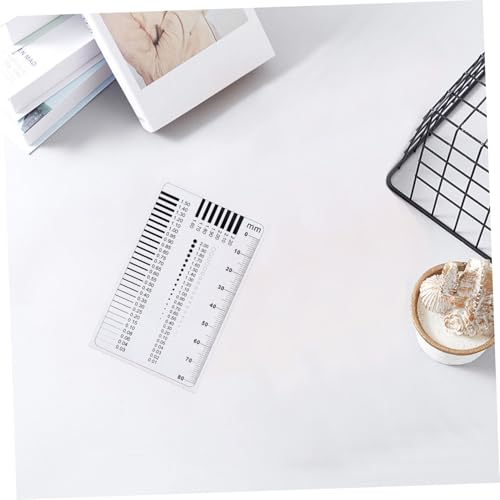 High-precision measuring ruler for crack width testing in concrete, transparent plastic ruler with clear scales for scratches and stain detection, portable tester for surface inspection