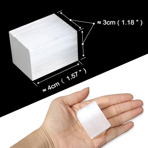 1 Pc Selenite Cube About 70g, Selenite Pocket Energy Stone 4*3*3cm(1.57“ *1.18” *1.18“ )
