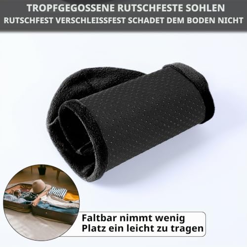 10 Pairs of Reusable Shoe Covers Shoes Non-Slip and Wear-Resistant Machine Washable EU37-43 Black - 5 Pairs
