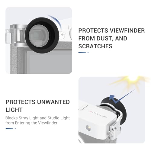 Extended GFX 100RF Eyecup Eyepiece Viewfinder for Fujifilm GFX100RF Eye Cup Silver for Fujifilm GFX100RF