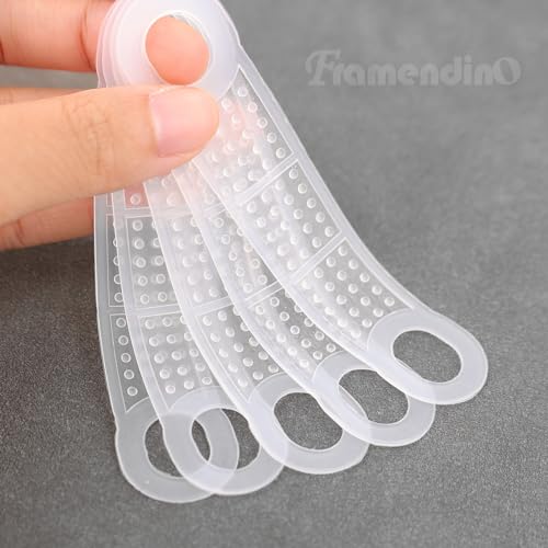 Framendino, 350 Pack Clear Non Slip Rubber Clothes Grips Clothing Strip for Plastic Hangers