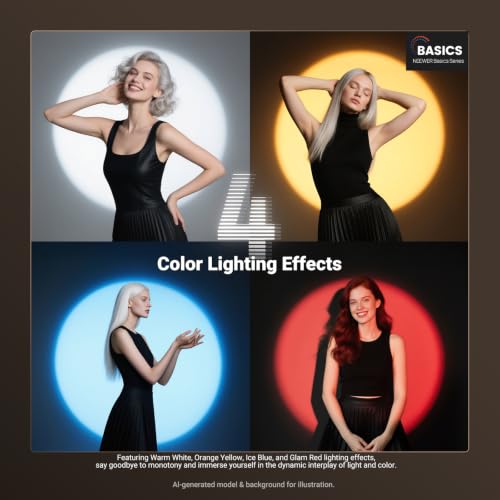 NEEWER Basics FL10 RGB Photography Flashlight w Desk Tripod Stand 4 Colors FL10 w/Desk Tripod