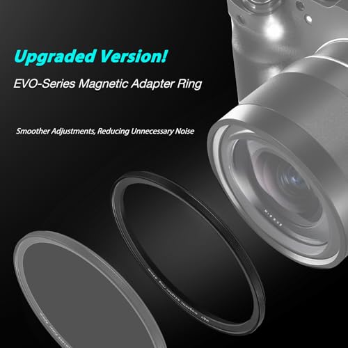 H&Y EVO 77mm Magnetic Filter Adapter Ring, Ultra-Slim Fast Switch | 77mm Adapter Ring, Magnetic Fast Switch, Vignette Free, EVO Series 77.00