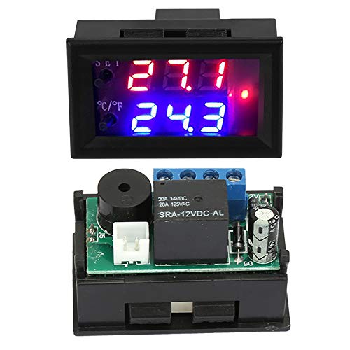 [Australia - AusPower] - DC 12V Digital Temperature Controller Thermostat 12V Temperature Control Switch Simple Stage Thermostat Outlet Heating & Cooling Mode Outlet Thermostat with Sensor Digital Temperature Controller 