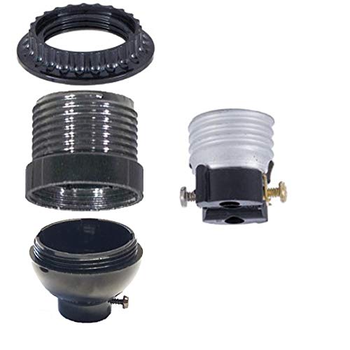 [Australia - AusPower] - B&P Lamp® Short Keyless Phenolic Socket, Med. Base, has threaded shell with ring 