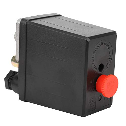 Air Compressor Pressure Switch, Pressure Valve Switch for Single Hole Air Compressor 0.4~0.7Mpa G1/4" 220V