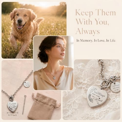 Heart Cremation Necklace for Human Ashes Stainless Steel Urn Locket Memorial Jewelry Keepsake Pendant Chain for Women Loved One Remembrance Ash Holder Accessory