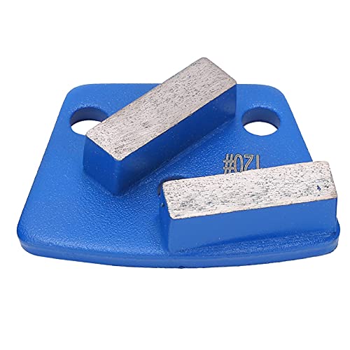 Eujgoov blue trapezoid grinding shoes, 120 grit concrete floor grinding discs with long teeth, 3-piece set