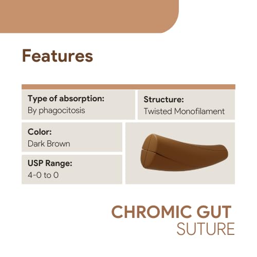[Australia - AusPower] - VeterSut CHROMIC GUT Absorbable Surgical Suture USP Size 0, (CT-1) 1/2 36mm Taper Point Needle, 28 Inches (70 cm), 12 Count, Veterinary Use 