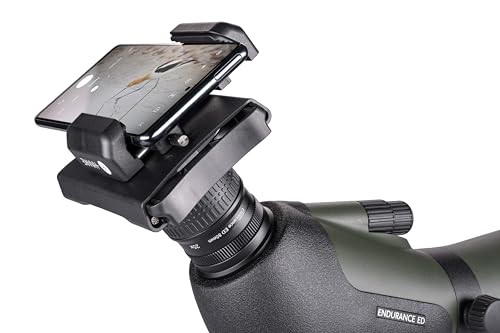Hawke Universal Digi-Scope Smart Phone Adapter – Fits Eyepieces 33–60 mm, Smartphones 2.6–3.7 in Wide, Lightweight ABS Construction