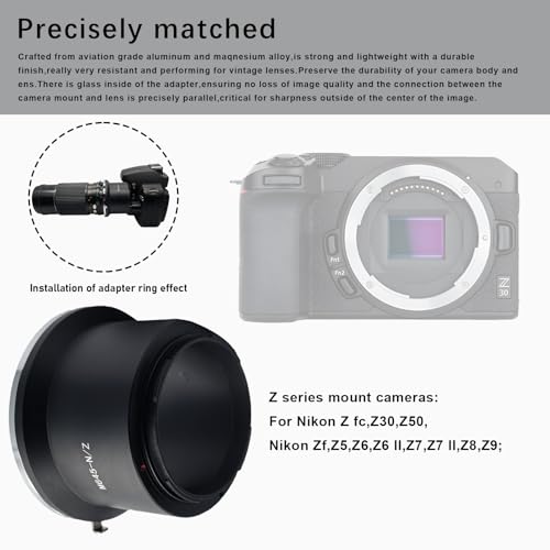 Compatible with M645 (M645) Mount Lenses to Niko Z-Mount Mirrorless Camera Bodies,M645 to Niko/Z Lens Adapter for Camera Mamiya 645 to Nikon/Z Lens adapter