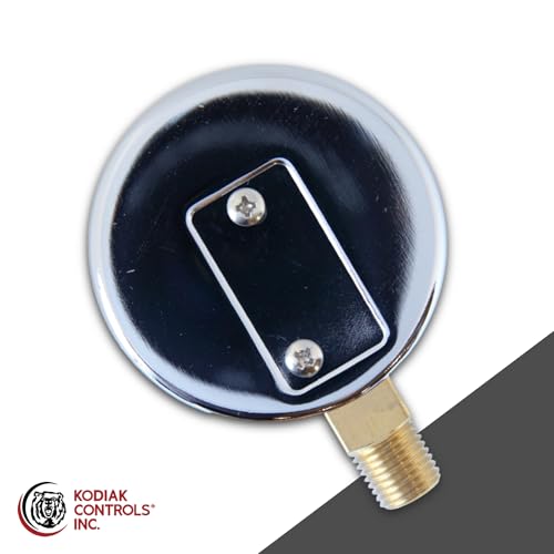Kodiak Controls KC25-10# low pressure gauge, 10 PSI, front view