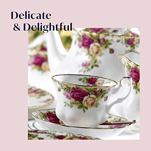 Royal Albert Old Country Roses Teacup & Saucer Set OLD COUNTRY ROSES TEACUP & SAUCER SET, 6.5 OZ