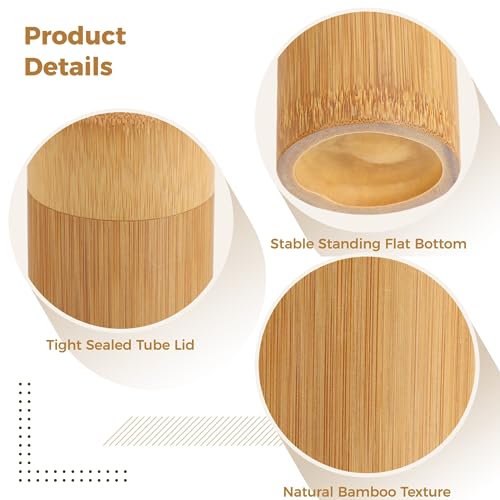 4PCS Bamboo Scattering Urns for Human Ashes, Cremation Ashes Tube Urns, Small Bamboo Scattering Urns for Dog Cat Pet Ashes, Scattering Your Loved One’s Ashe in Your Favorite Place