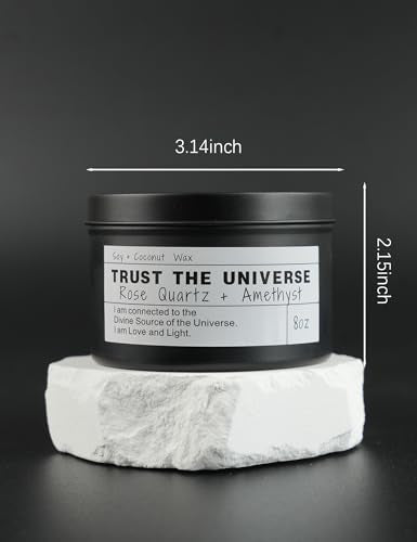 Healing Candles, Manifestation Magical Candles, Energy, Chakras, Law of Attraction, Gifts to Empower Women, Birthday Graduation Gifts, Emotional Support. (Trust THE Universe) TRUST THE UNIVERSE