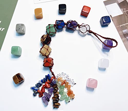 XIANNVXI 7 Chakra Crystal Hanging 10",Crystal Gift,Car Hanging Accessories Seven Chakras