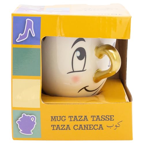 Chip Beauty and the Beast Ceramic Mug 190ml 3D Shaped Gift Boxed multicoloured