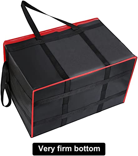 2 Pack XXXL Insulated Food Delivery Bag Black Red Cooler Bags Keep Food Warm Catering Therma for doordash Catering Cooler Bags Keep Food Warm Catering Therma Catering Shopper hot XXXL XXXL（24W x 15H x 14D） Black-RD 2