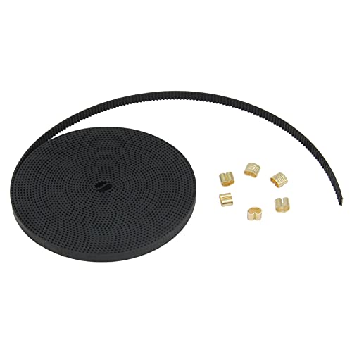 GT2 Black Open Timing Rubber X Y Axis Belt Length 5 Meters/16.4 Ft Width 6mm with 6PCS Copper Buckle for Ender 3 Ender 5 CR10 3D Printer (Open Belt- 5Meter) Open Belt- 5Meter