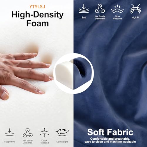 Knee Replacement Pillow for Post Surgery Recovery, Knee Surgery Recovery After Surgery Hip Abductor Pillow Maintains Leg Fixators While Sleeping Deep Blue