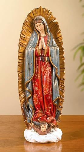 Avalon Gallery Catholic Saints Figurine - Toscana Collection Religious Statue, 9" H, Our Lady of Guadalupe