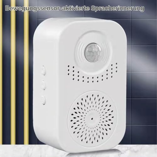 Motion Activated Voice Player, PIR Infrared Motion Sensor, Activated Sound Speaker with USB Cable, Door Welcome Alarm for Shop, Factory Supermarket