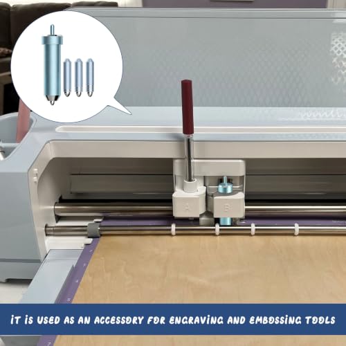 Engraving Tool and Foil Transfer Kit for Cricut, 4PCS Blue Foil Transfer Set for Cricut Maker and Maker 3, Creating Metallic Accents for DIY Crafts, Adding 3D Effects to Home Decor Projects