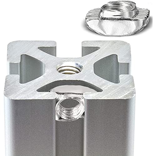 BVO 3030 Series M3 T-nuts, nickel-plated carbon steel hammer head fasteners for aluminum profiles, 100 pieces