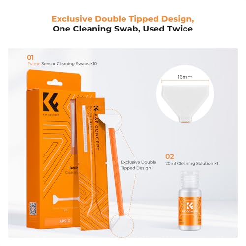 K&F CONCEPT Double-Tipped APS-C Sensor Cleaning Kit with Sensor Cleaner 16mm