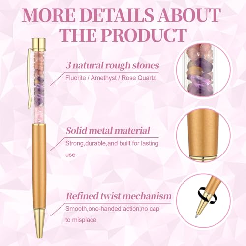 Self Love Gold Crystal Pen, Healing Gift with Card Organza Bag Self Love