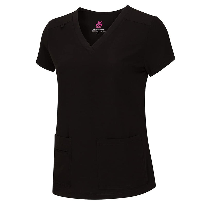 [Australia - AusPower] - M&M SCRUBS Women's Breathable Cool Stretch Fabric Scrub Top and cargo Pant Set Black XX-Large 