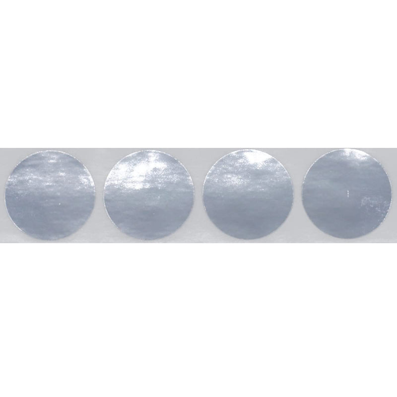 Metallic Silver Color Coding Labels for Organizing Inventory – 1 Inch Round Circle Dots, 500 Total Adhesive Stickers on a Roll – Metallic Plastic – Made in the USA Metallic Silver