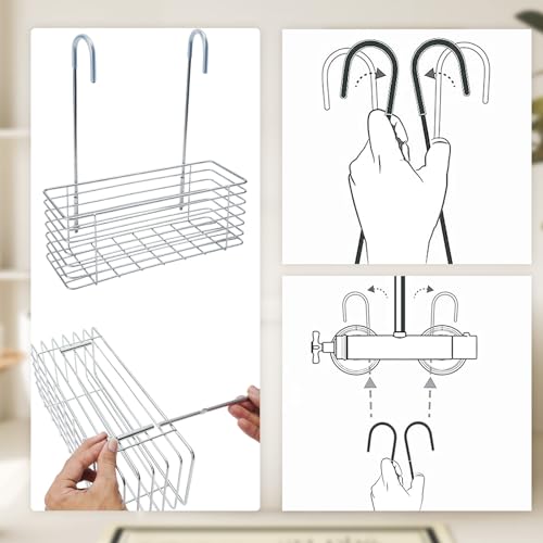 11.02" Shower Caddies,Hanging Shower Rack Bathroom Storage Rack Single Basket