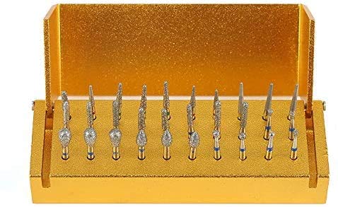[Australia - AusPower] - High Speed Diamond Bur Set with Aluminium Alloy Shelf 