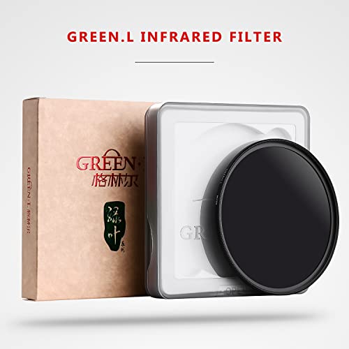 GREEN.L 67mm Infrared Filter, 67mm IR 720nm (R72) Filter for Camera Lens
