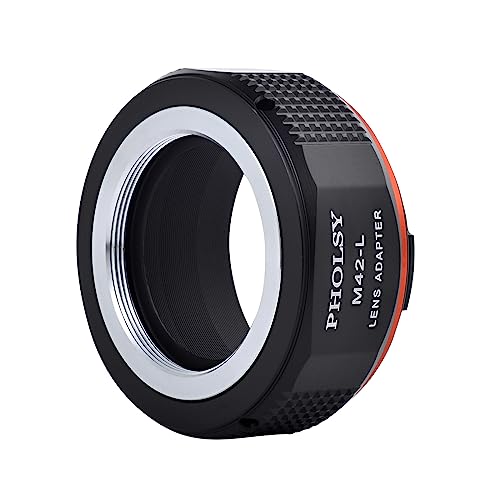 PHOLSY Lens Mount Adapter Compatible with M42 42mm Lens and Leica L Camera M42 to Leica L