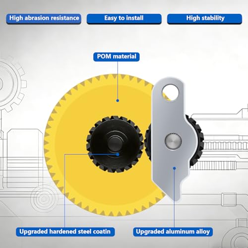 Upgrade Hardened Steel Extruder Gears Assembly for Bambu Lab P2S, Integrated Shaft Design Filament Drive Transmission Replacement Part Wear-resisting Extruder Dual Gears for P2S
